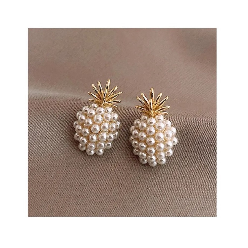 Pearl Pineapple Earrings